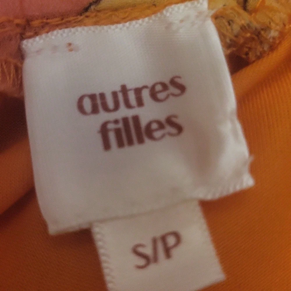 autres filles Floral Orange Yellow Ruffle Skirt